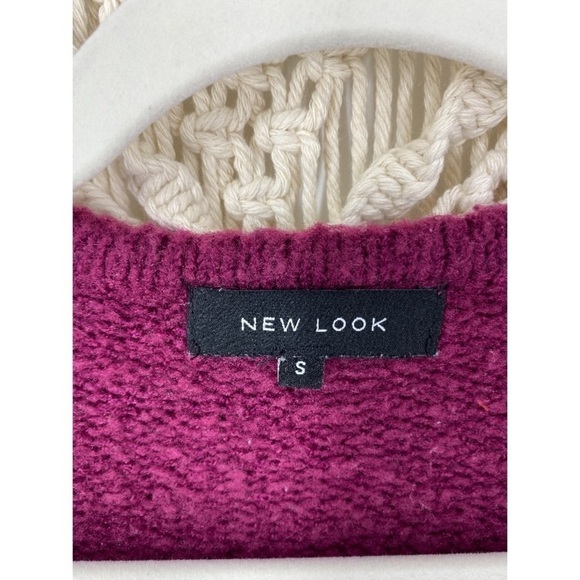 New Look Small Purple Cardigan Knit Top oversized - Picture 3 of 5